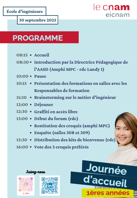 Programme de rentrée 2025 - Eicnam Saint-Denis